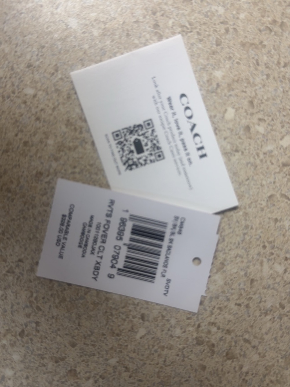 Coach White and Black Branded Tags Set - Picture 3 of 4